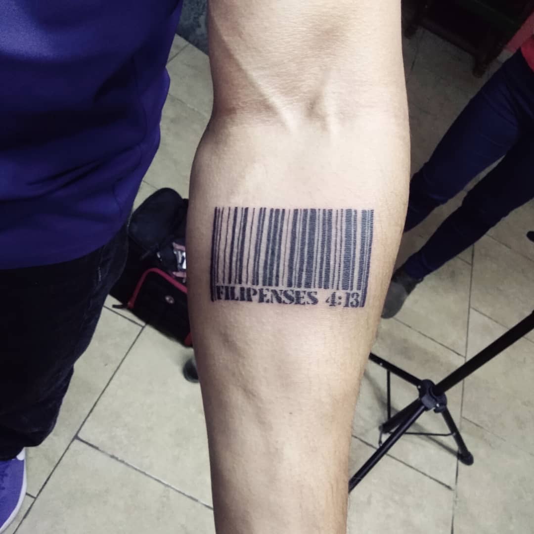 QR code tattoo | Tattoos, Arm tattoo, Triangle tattoo