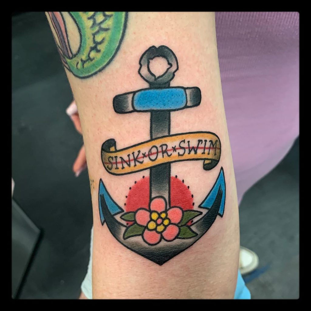 Sink or Swim' Anchor Tattoo