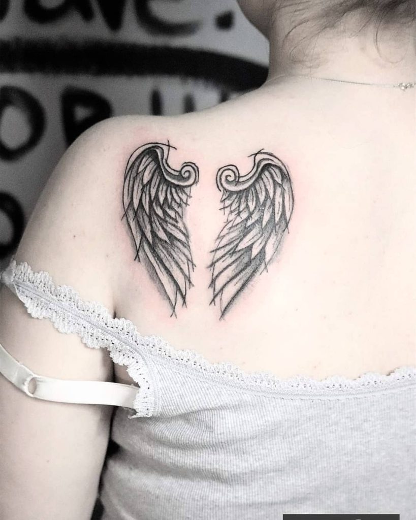 Wing Tattoo Mens Shoulder and Arm
