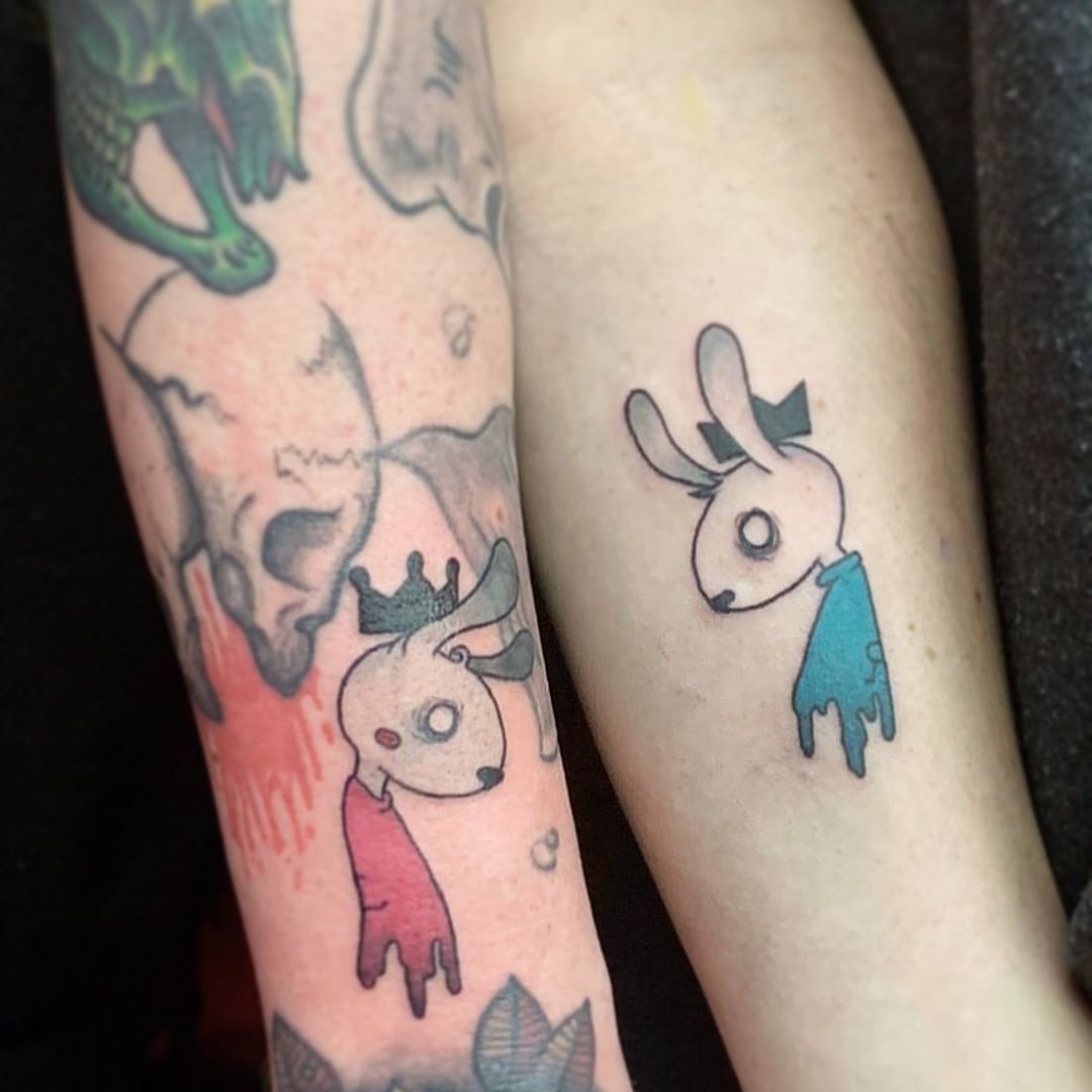 King and Queen Tattoo for Couples, a Different Take by Hécate