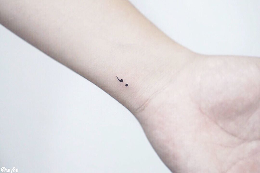 Symbol semicolon semicolon tattoo