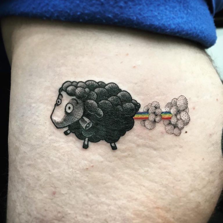 Black sheep tattoo by Martino Di Schiavi