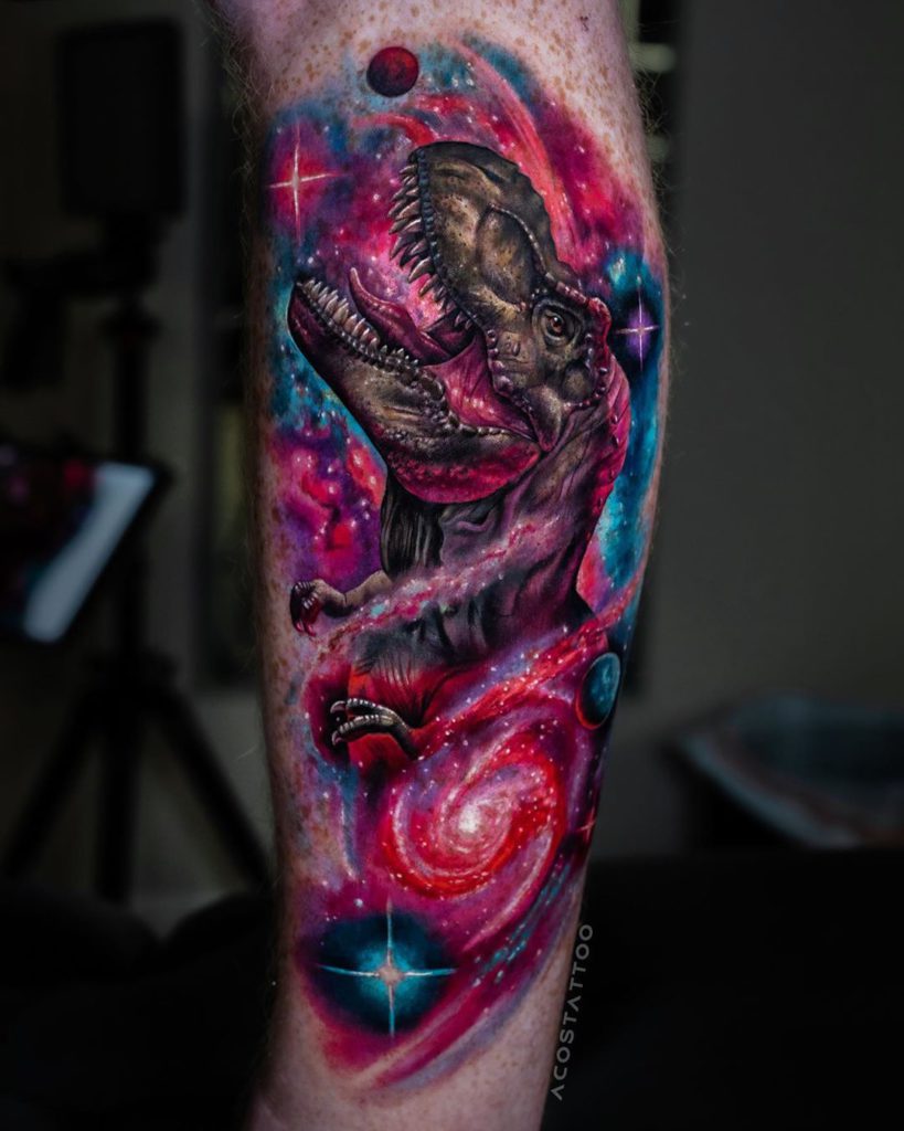 space tattoo half sleeve designs