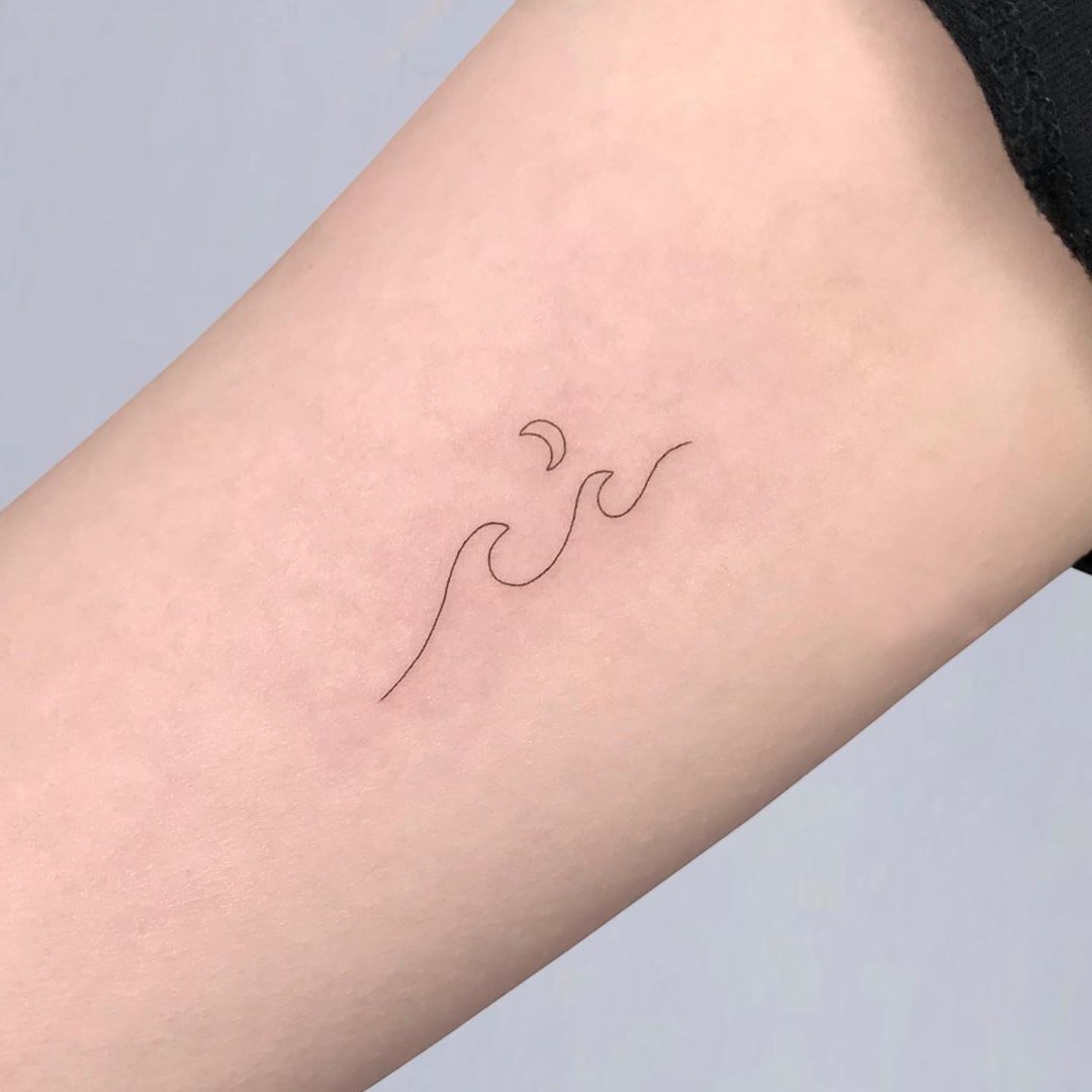 Simple Wave Design Tattoo