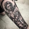 angel    tattoo on Forearm (inner) - Black and Grey style by Bruno Bonavita