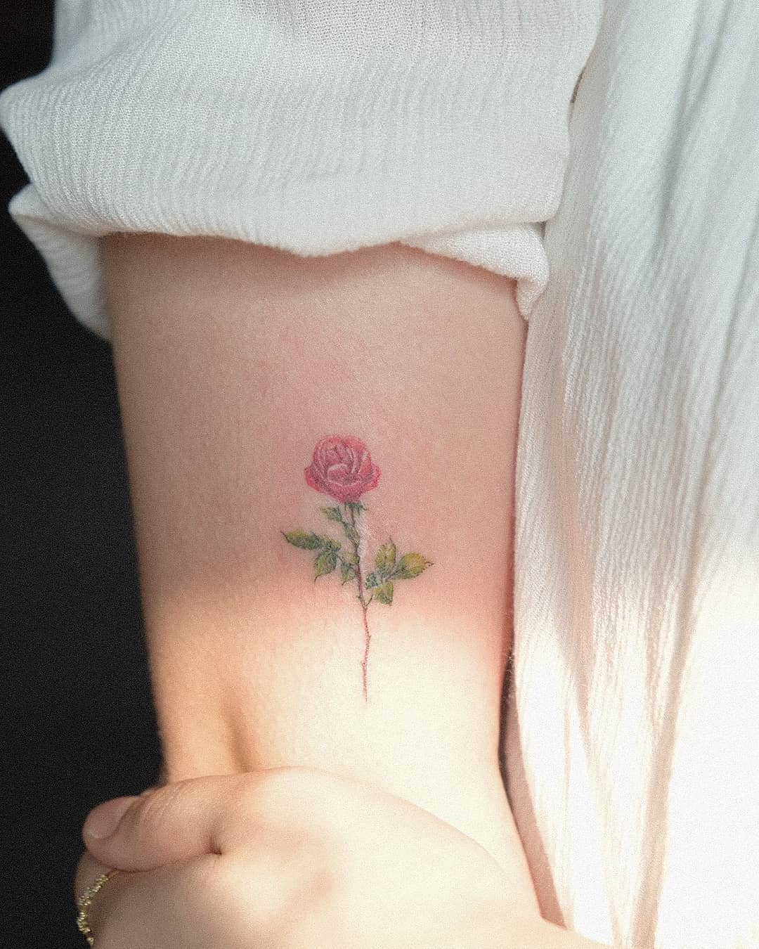 Tiny Rose Tattoos That Will Be Blooming All Year Long