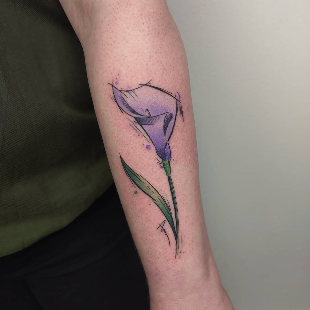 Simple yet elegant Lily tattoo  The Blvckink Tattoos  Facebook