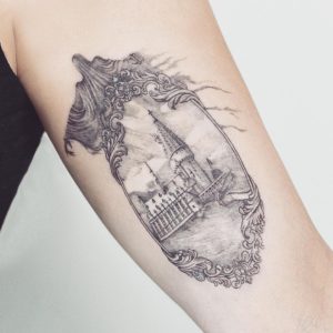 Harry Potter tattoo on Arm (inner) by Marcela Badolatto