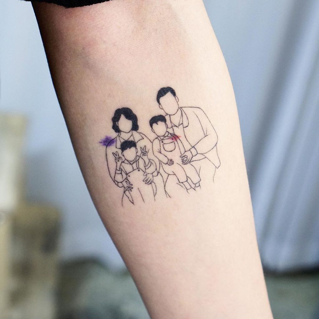 Family tattoo on Forearm (inner) by Ziv