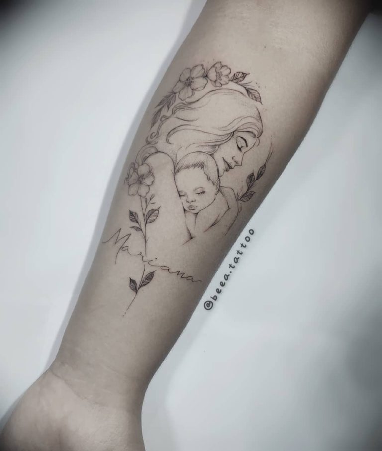 Mother and Child Tattoos - Inspiring Tattoo Designs