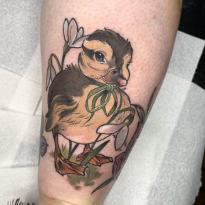 Duck tattoo by Jessica Penfold