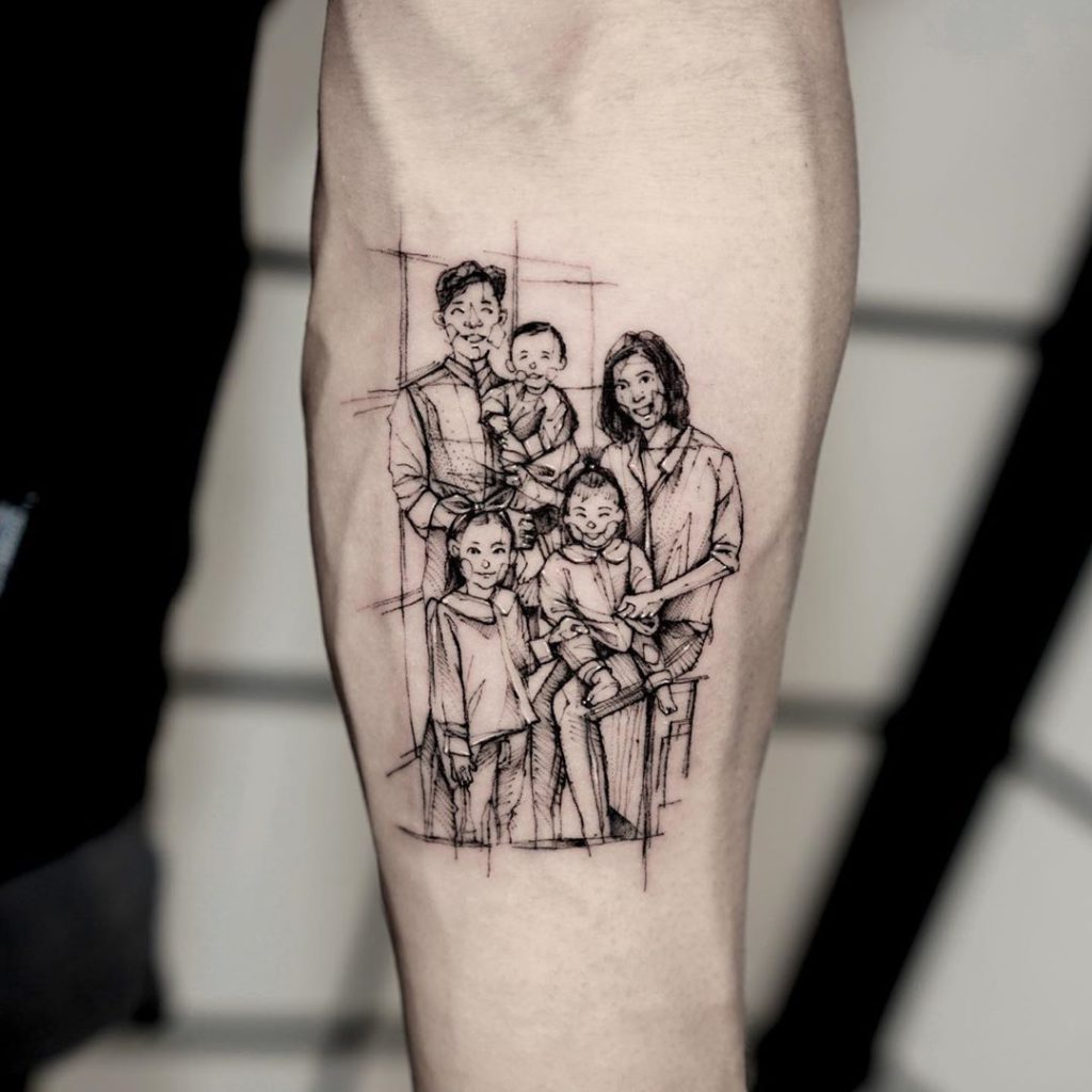Cute Looking Full Family Tattoo for Hand  Tattoo Ink Master
