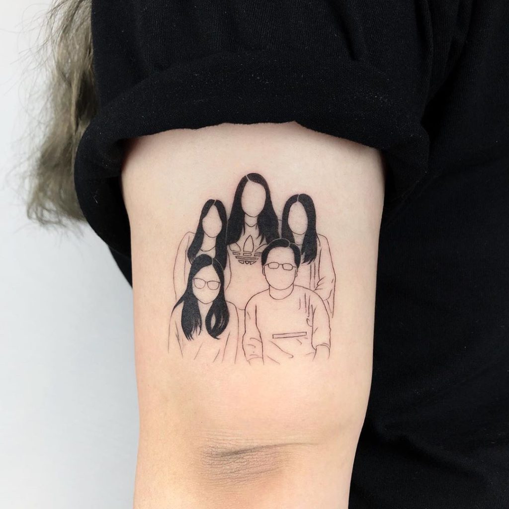 Family tattoo on Arm (upper) by Shinji