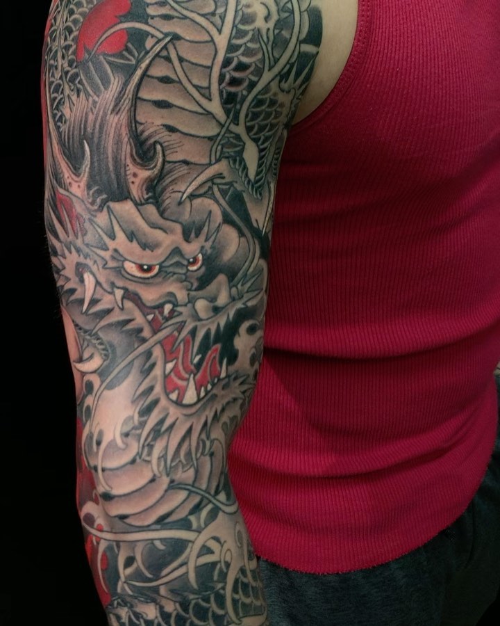 Second Life Marketplace  PnP Aesthetic  Black Dragon Arm Tattoo