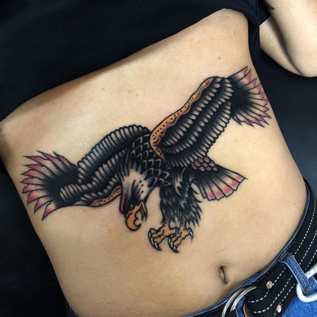 Marc Nava on Instagram Anders came in from Denmark to get this eagle on  his stomach Thanks man  Elbow tattoos Tattoos for guys Inspirational  tattoos