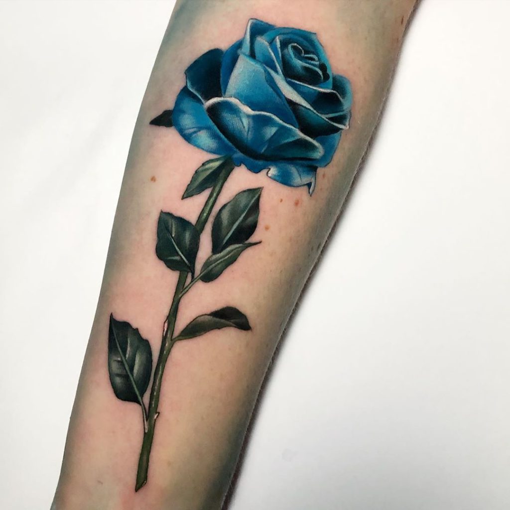 Forearm memorial piece done by Thierde (black rose) and Nelson (Roman  numerals) at SD Tattoo in San Diego, California : r/tattoos