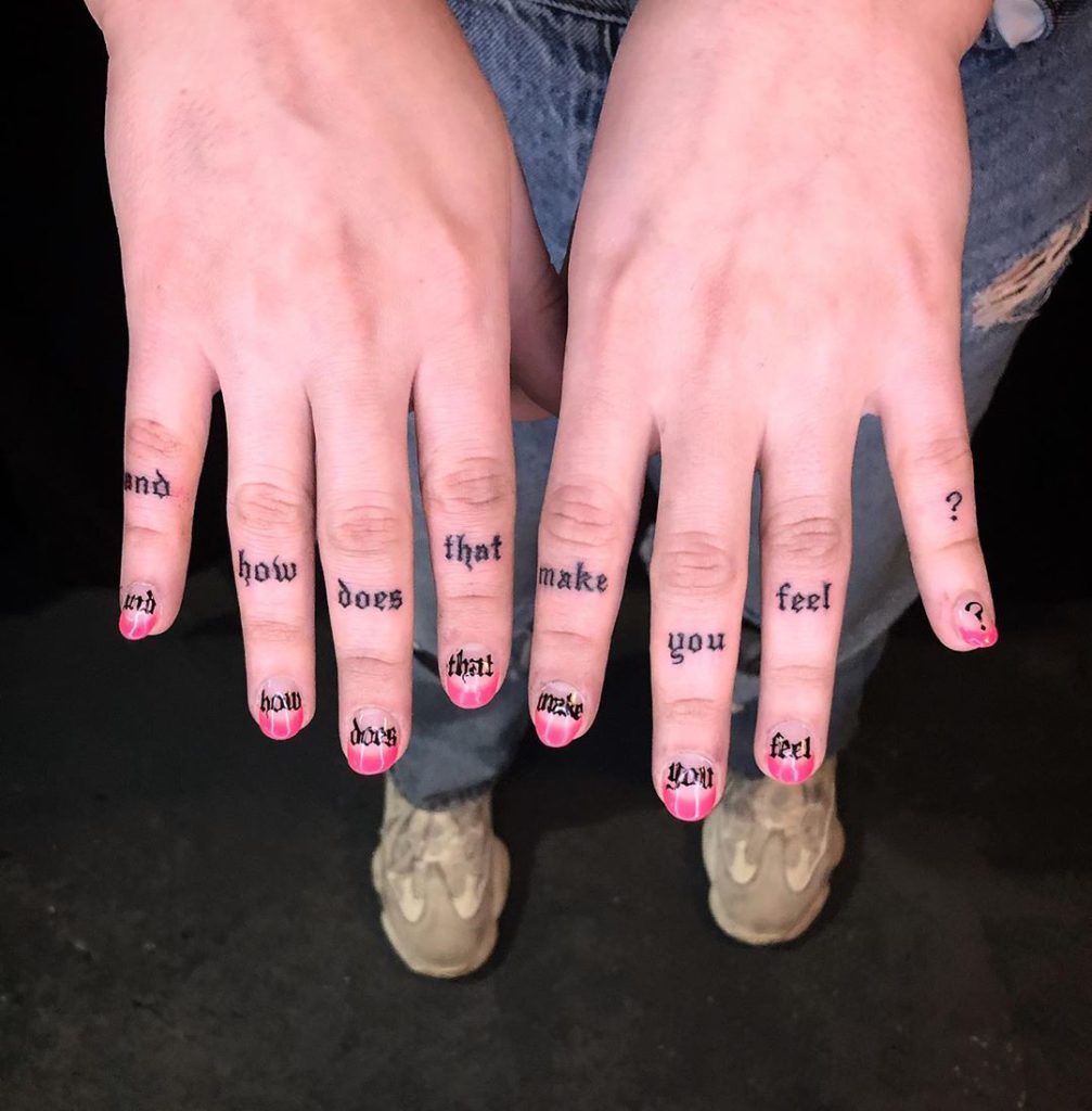 Tattoo on Finger by Leaf