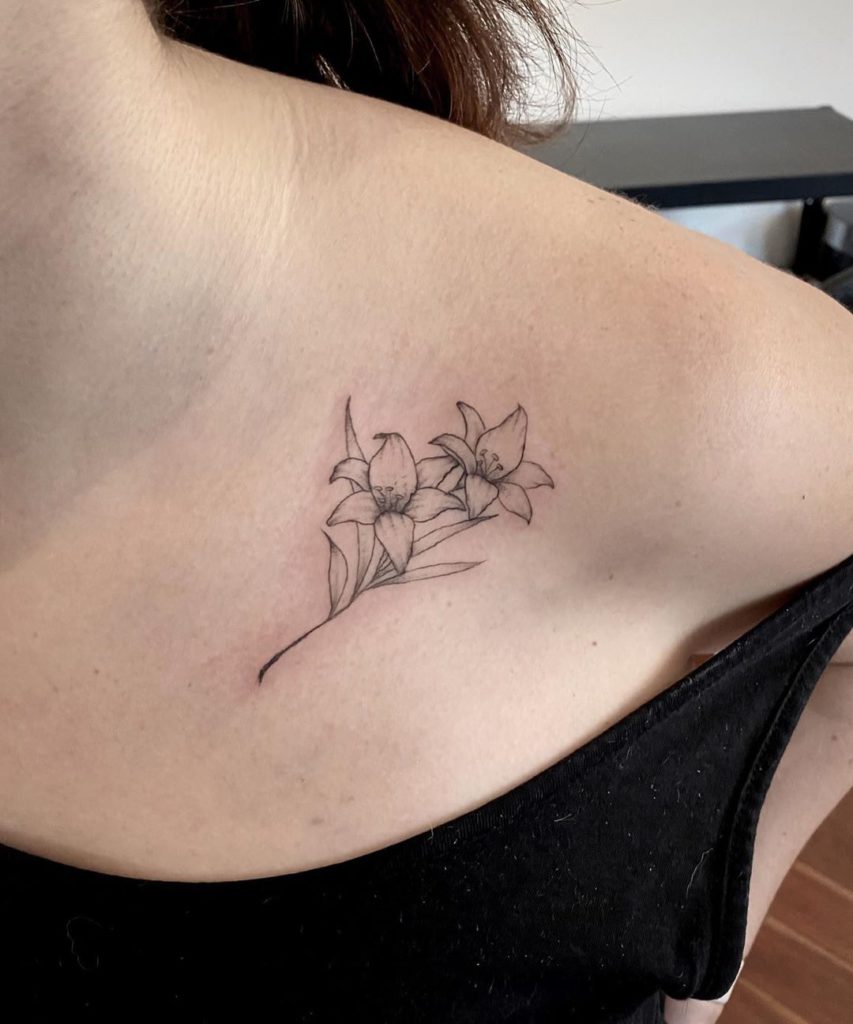 Flower Collarbone Tattoo  Ace Tattooz